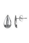 Silver Teardrop Stud Earrings / Nina B Jewellery