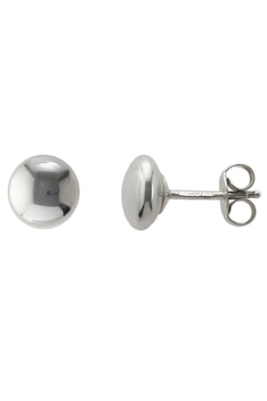 Plain Silver Round Stud Earrings / Nina B Jewellery
