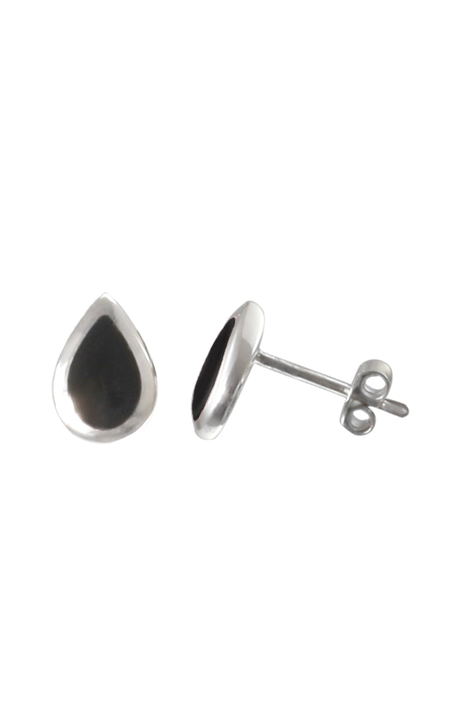 Onyx Silver Stud Earrings / Nina B Jewellery