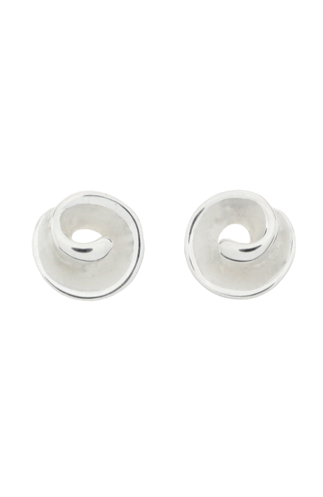 Silver Swirl Stud Earrings