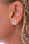 Silver Swirl Stud Earrings