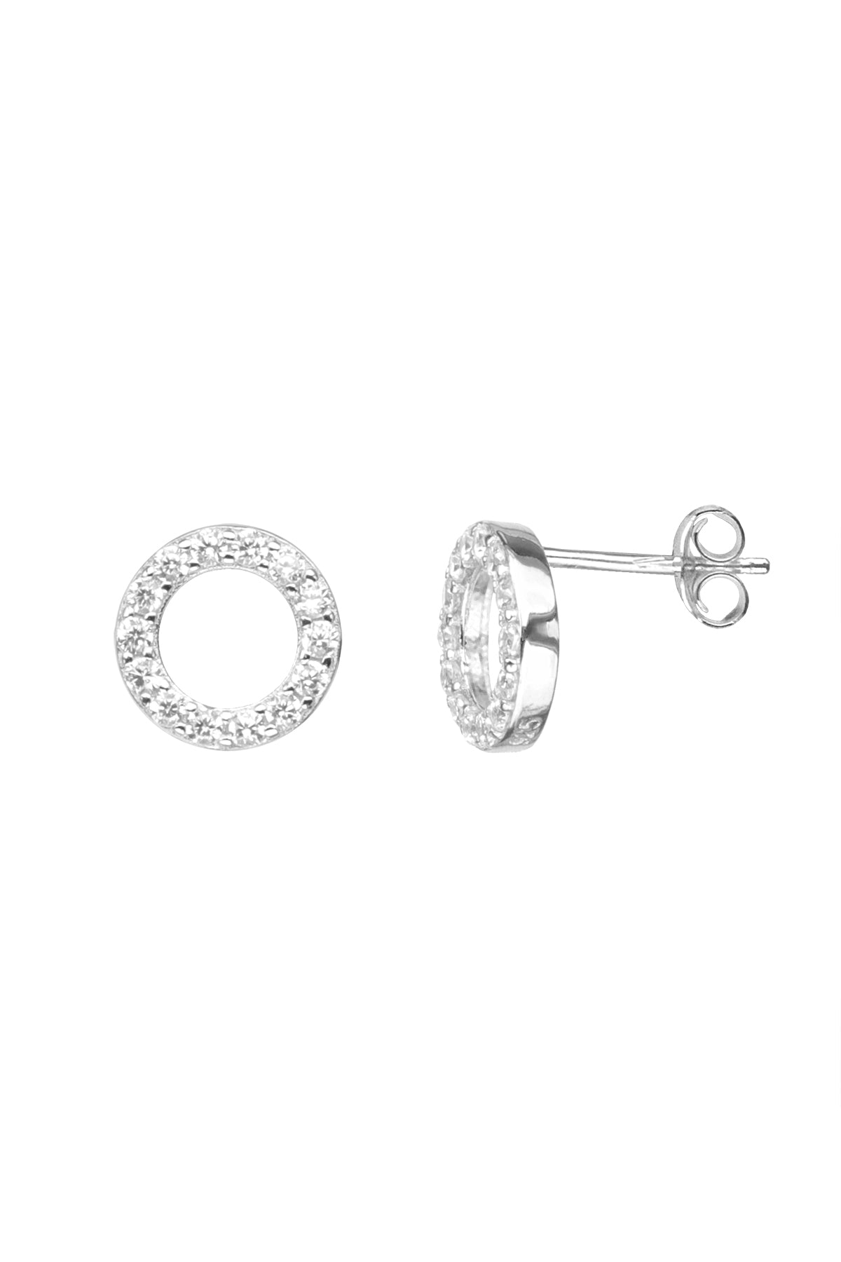 Sparkling Circle Stud Earrings – NinaBreddal