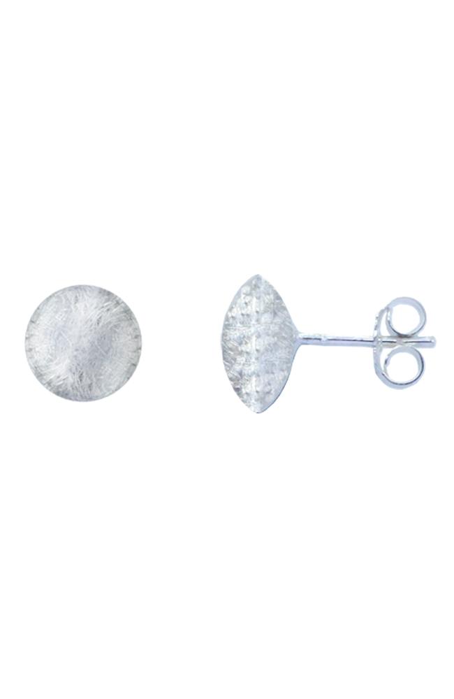 Silver round stud earrings / Nina B Jewellery