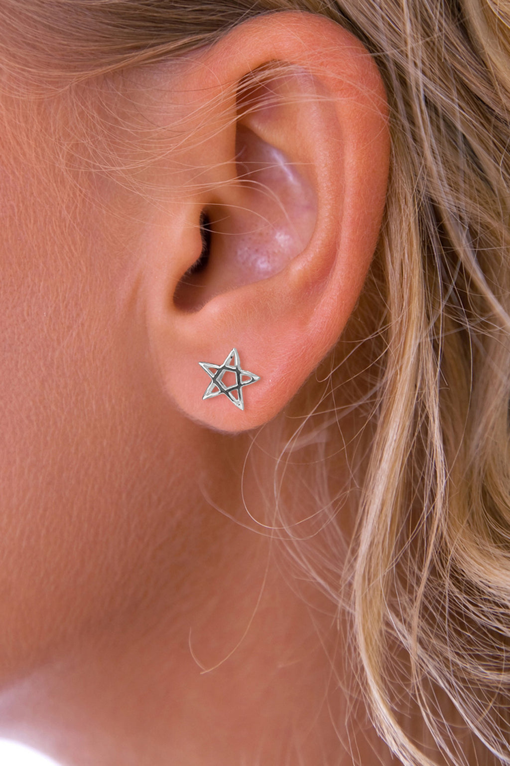 Silver Star stud earrings