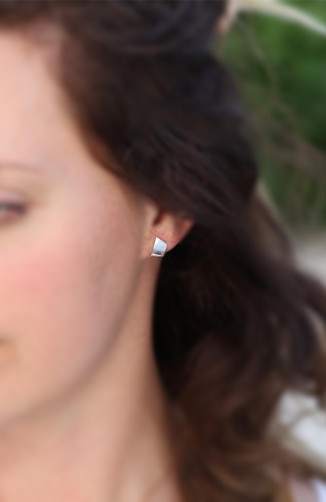 Silver Sails Stud Earrings