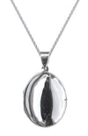 Silver Locket on long chain / Nina B Jewellery