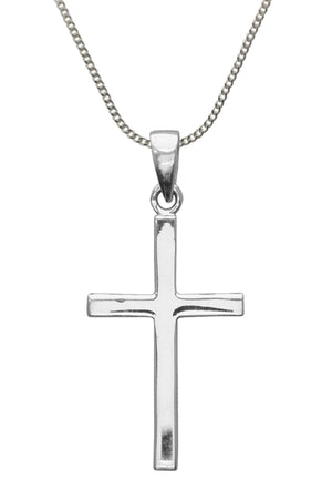 Silver Flat Cross Pendant