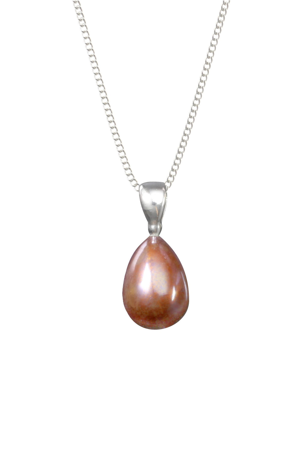 9ct White Gold Chocolate Pearl Pendant