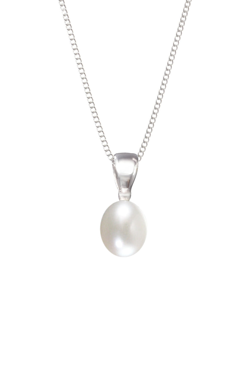 White Gold Pearl Pendant