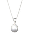 White Gold Grey Pearl Pendant