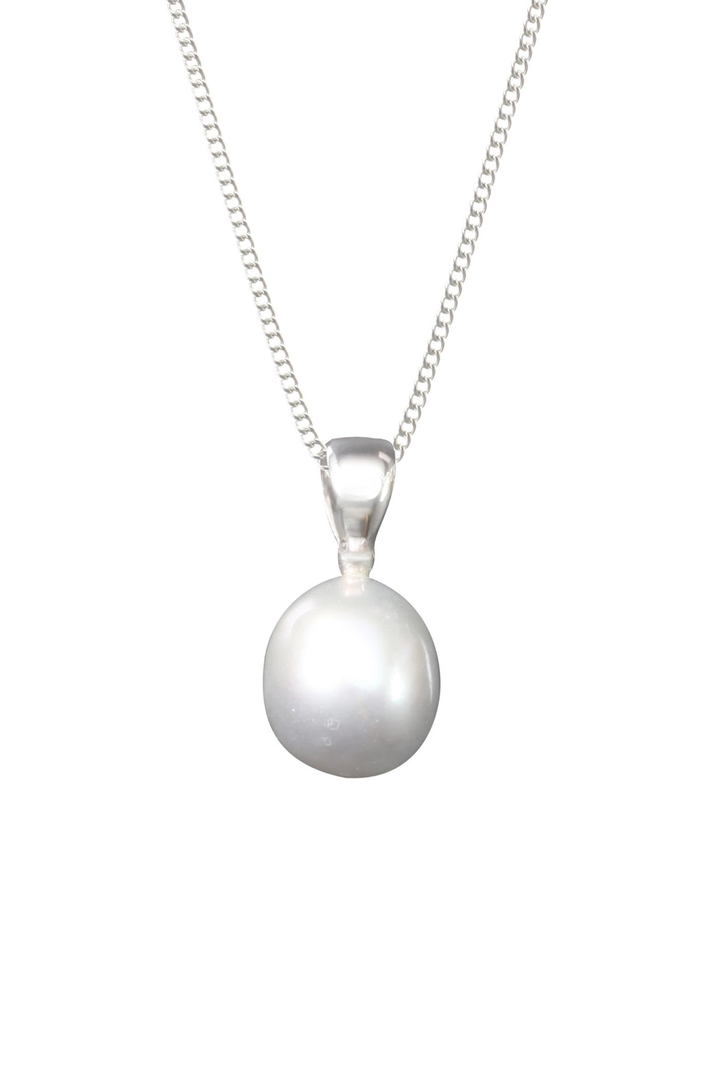 9ct White Gold Grey Pearl Pendant