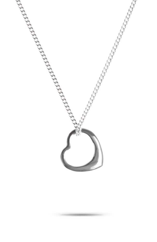Silver Petit Heart Pendant | Nina B Jewellery