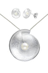 Freshwater Pearl in Shell Silver Pendant