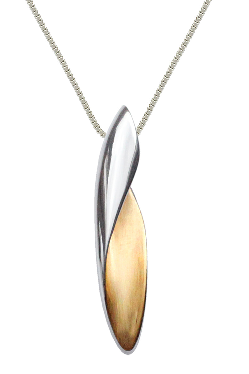 Silver Pendant with Gold detail