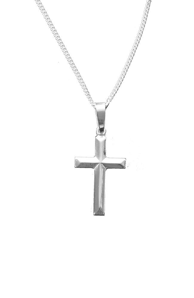 Silver Polished Cross Pendant