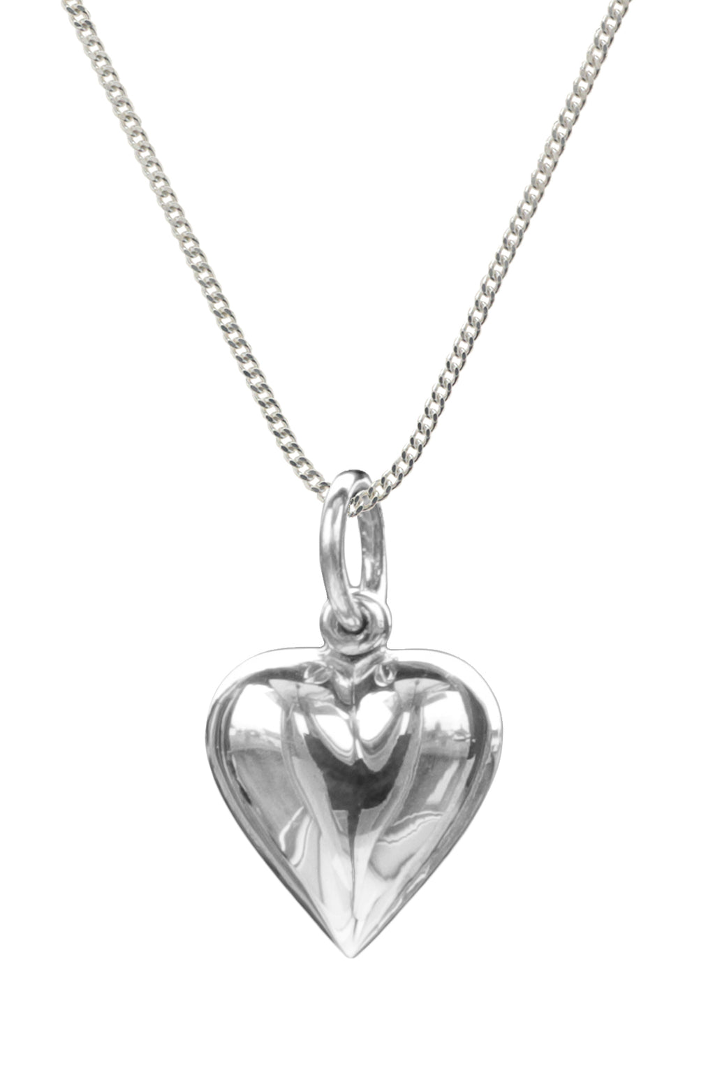 Silver Heart Drop Pendant