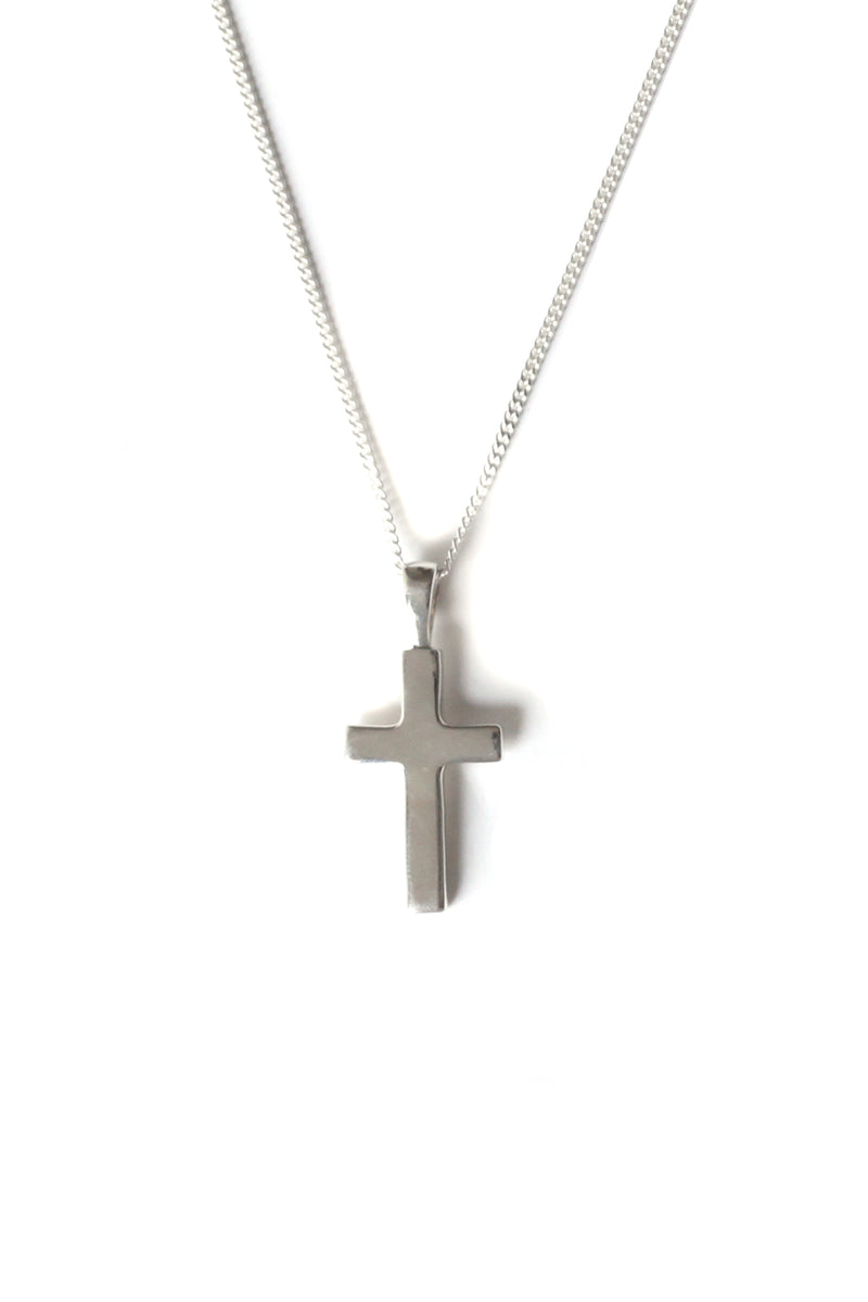 Silver Small Flat Cross Pendant