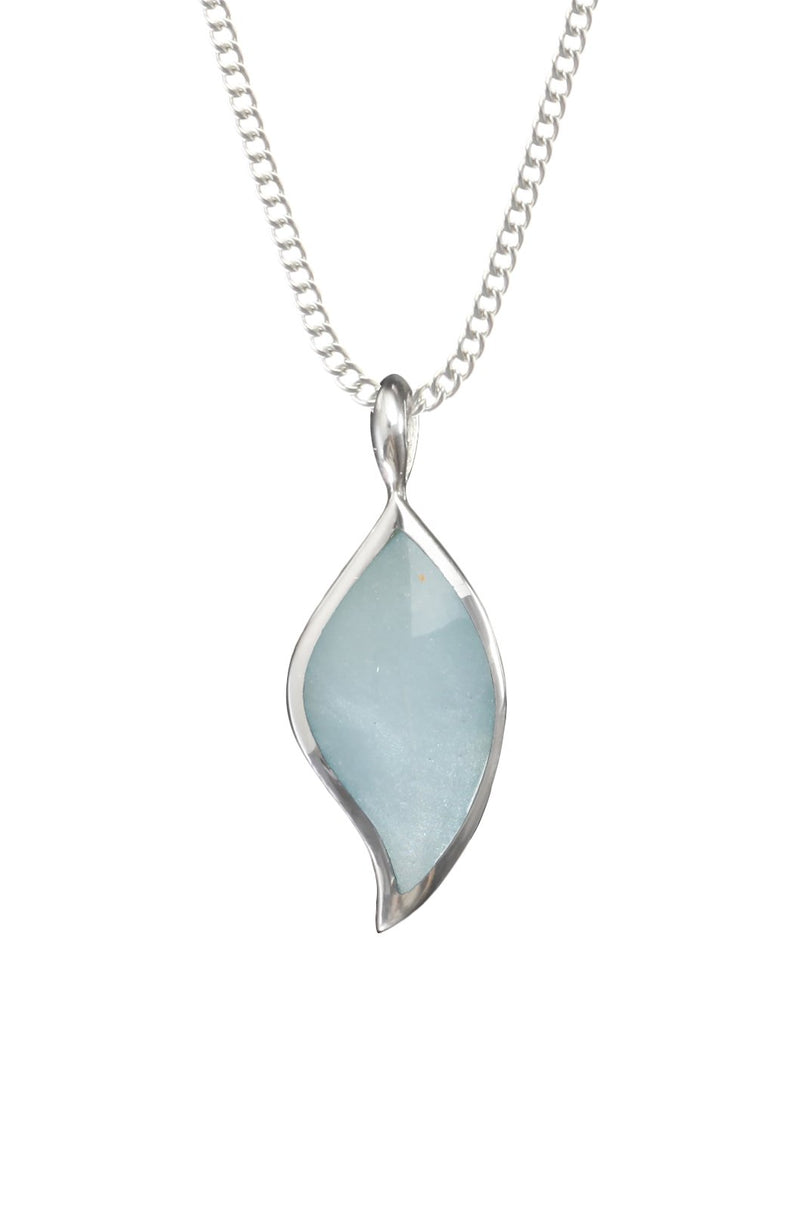 Turquoise Leaf Silver Pendant / Nina B Jewellery