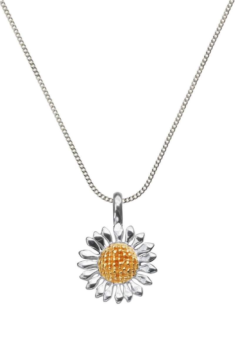 Silver Daisy Pendant | Nina B Jewellery