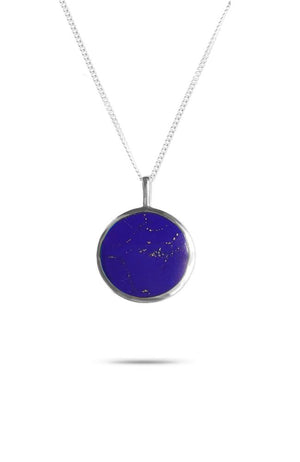 Blue Mother of Pearl Round Pendant
