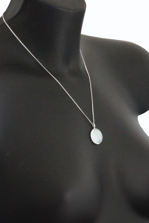 Blue Mother of Pearl Round Jewellery Set