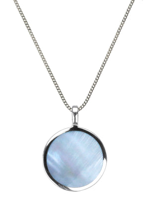 Blue Mother of Pearl Round Jewellery Set