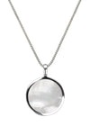 Grey Mother-of-Pearl Round Pendant