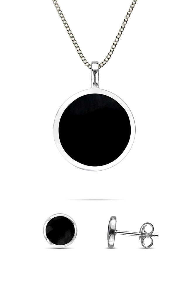 Onyx Silver Jewellery Set | Nina B Jewellery