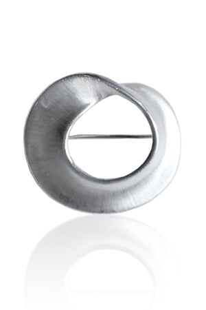 Silver Open Circle Brooch