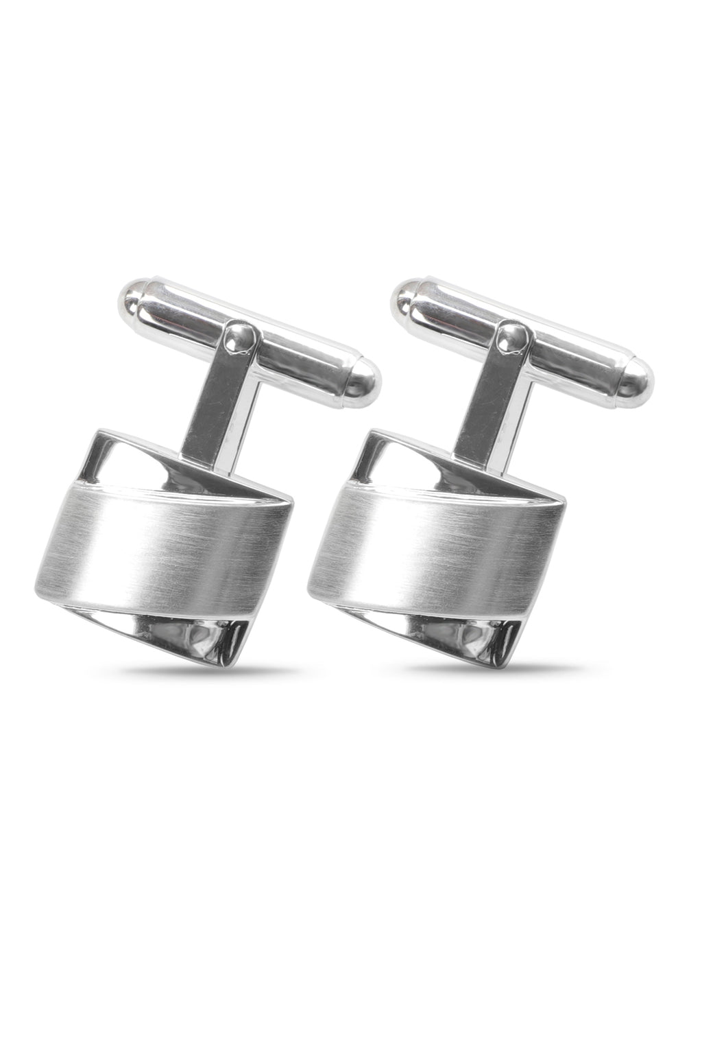 Silver Cufflinks Satin & brushed finish