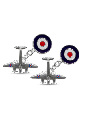 Silver RAF Aeroplane Cufflinks