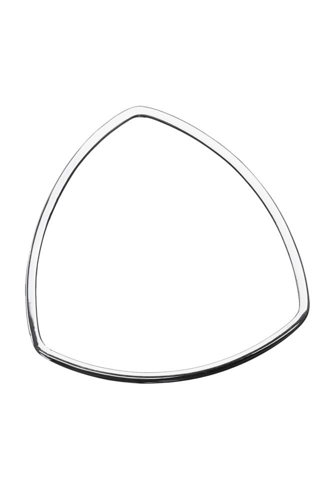 Curved Triangle Silver Bangle / Nina B Jewellery