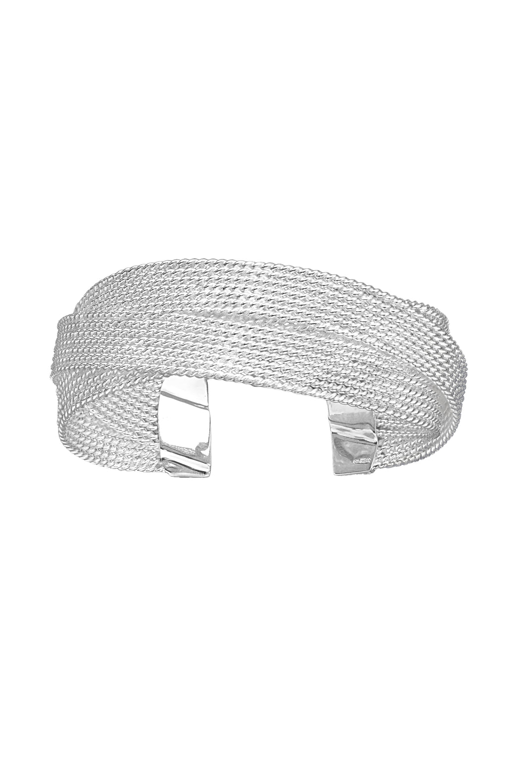 Silver Cuff of Twisted Wires