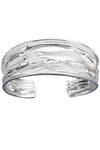 Creased Silver Cuff Bangle / Nina B Jewellery