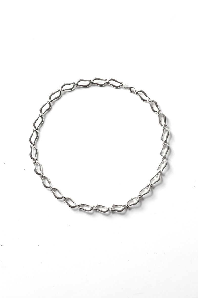 Fancy Link Lips Sterling Silver Necklet