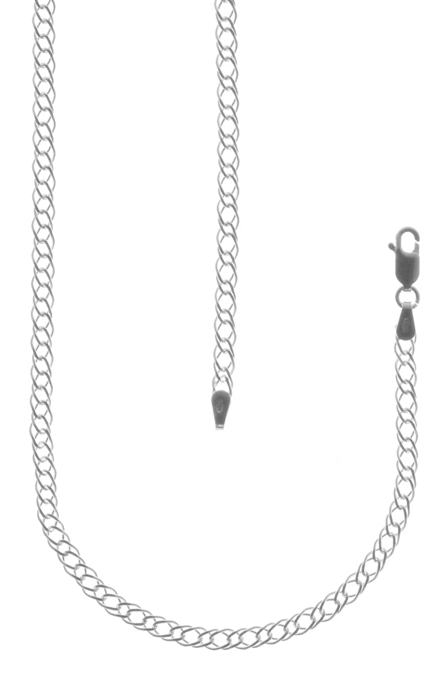 Silver Double Curb Chain