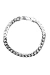 Silver Heavy Curb Chain Bracelet