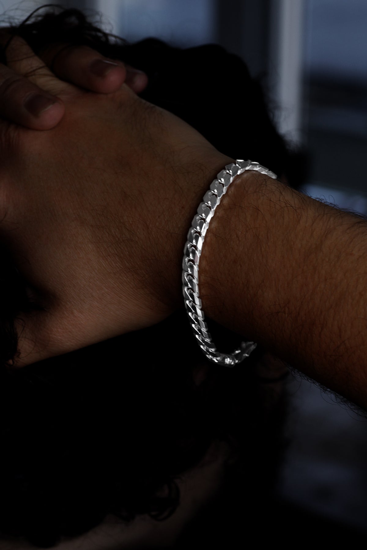 Silver Heavy Curb Chain Bracelet – NinaBreddal