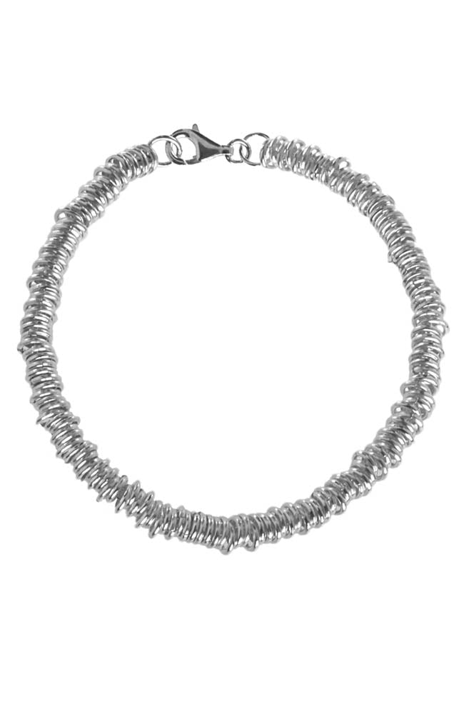 Silver Circles Loop Chain Bracelet