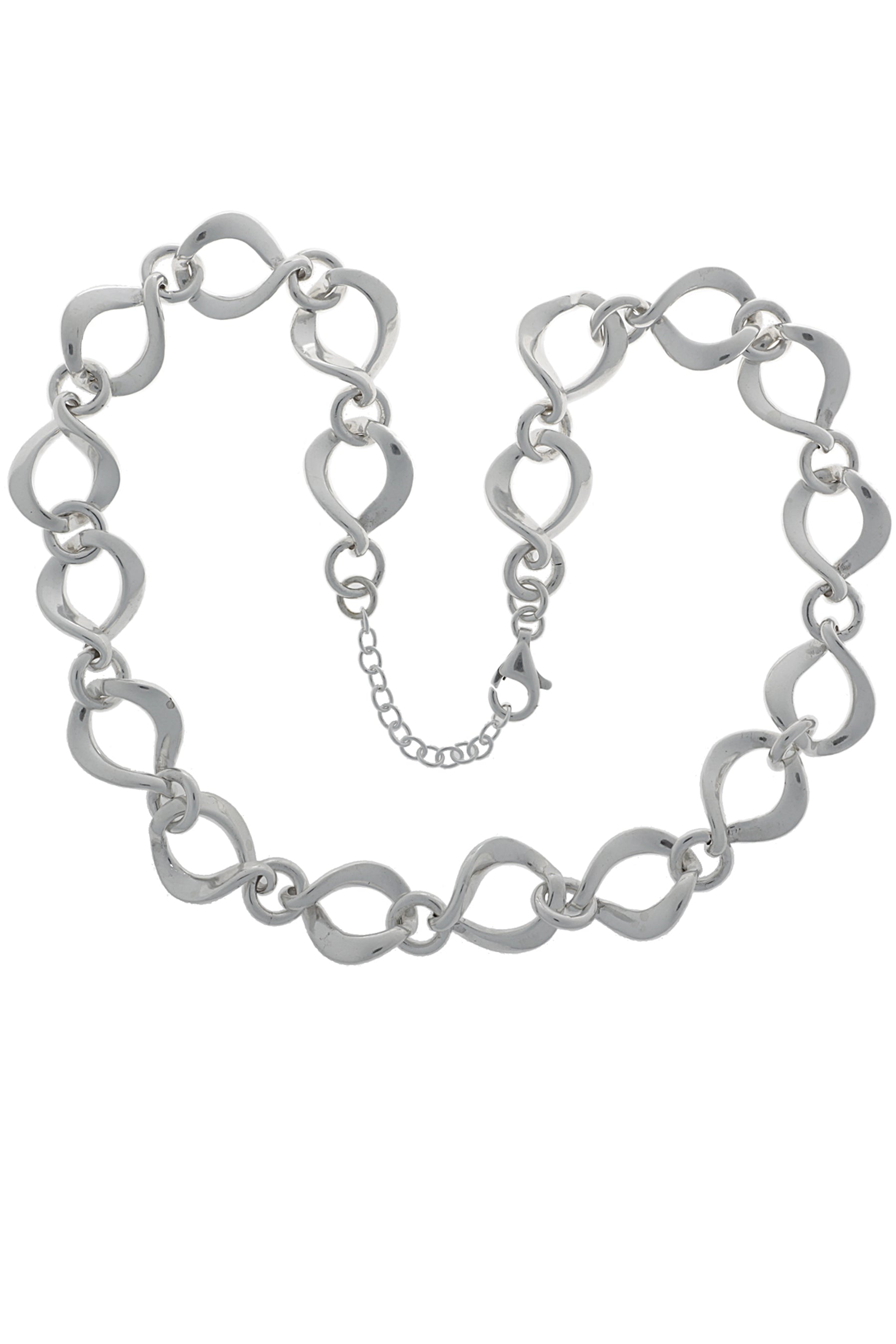 Men's 9.2mm Bevelled Curb Chain Necklace in Sterling Silver