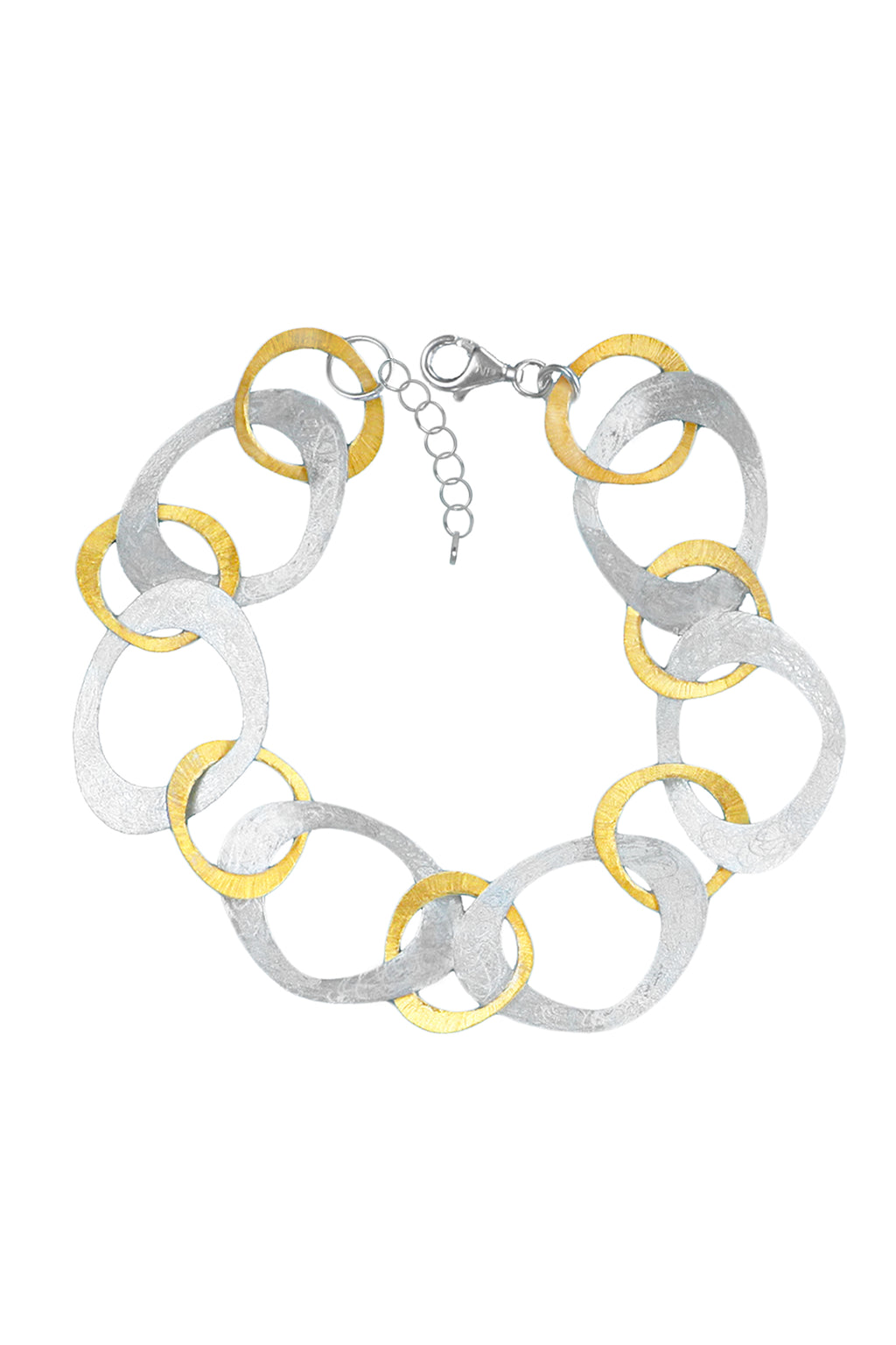 Silver & Gold Plated Link Bracelet / Nina B Jewellery