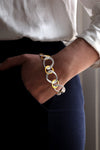 Silver and Gold Plated Open Link Bracelet