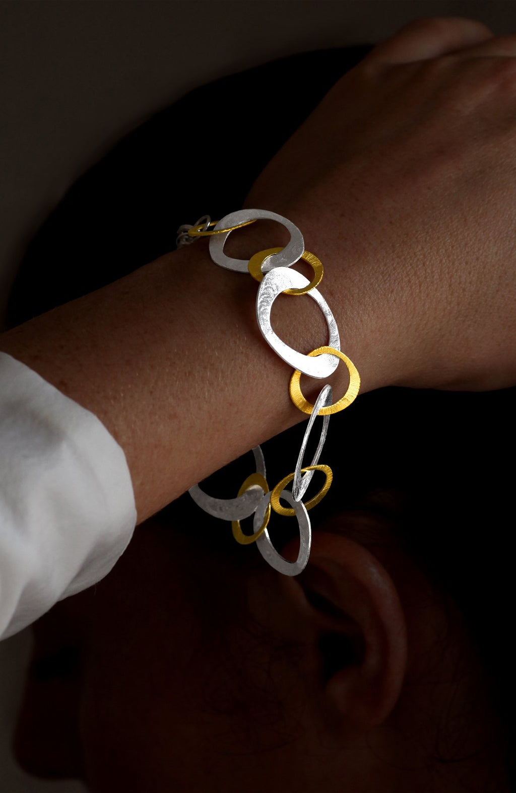 Silver and Gold Plated Open Link Bracelet