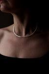 Silver Necklace of Solid Wire and Chain
