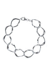 Silver open link bracelet / Nina B Jewellery