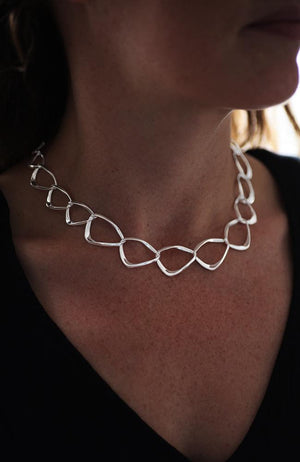 Silver Open Link Necklace