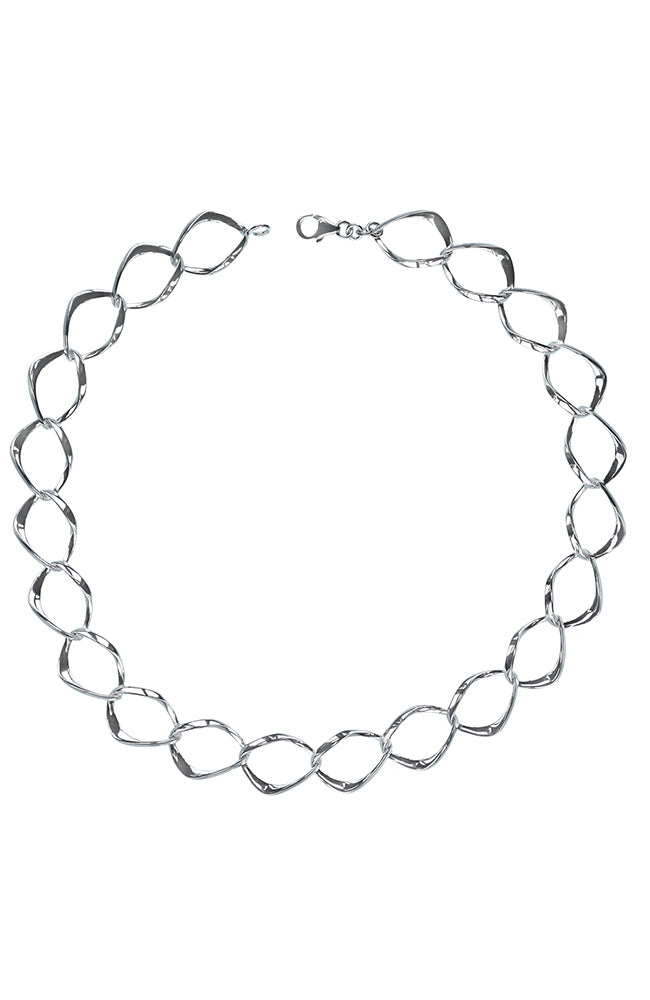 Sterling silver open link necklet / Nina B Jewellery