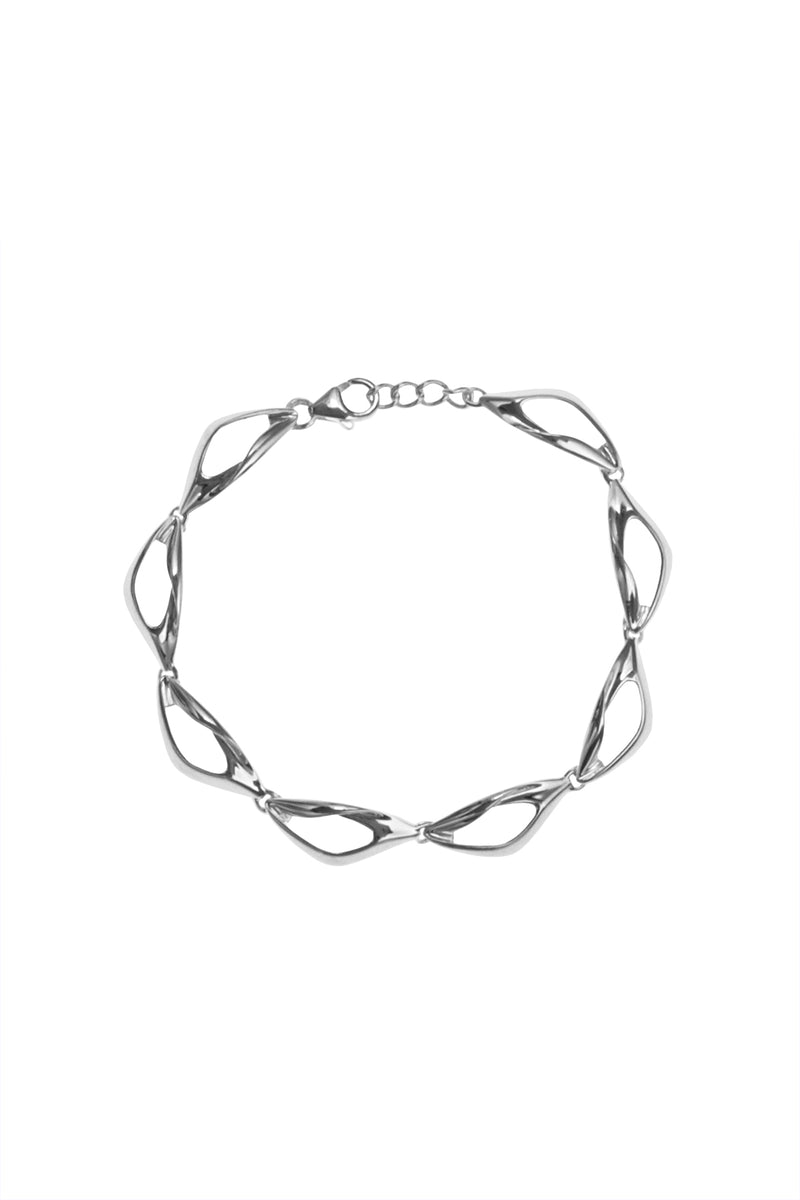 Silver Open Link Bracelet