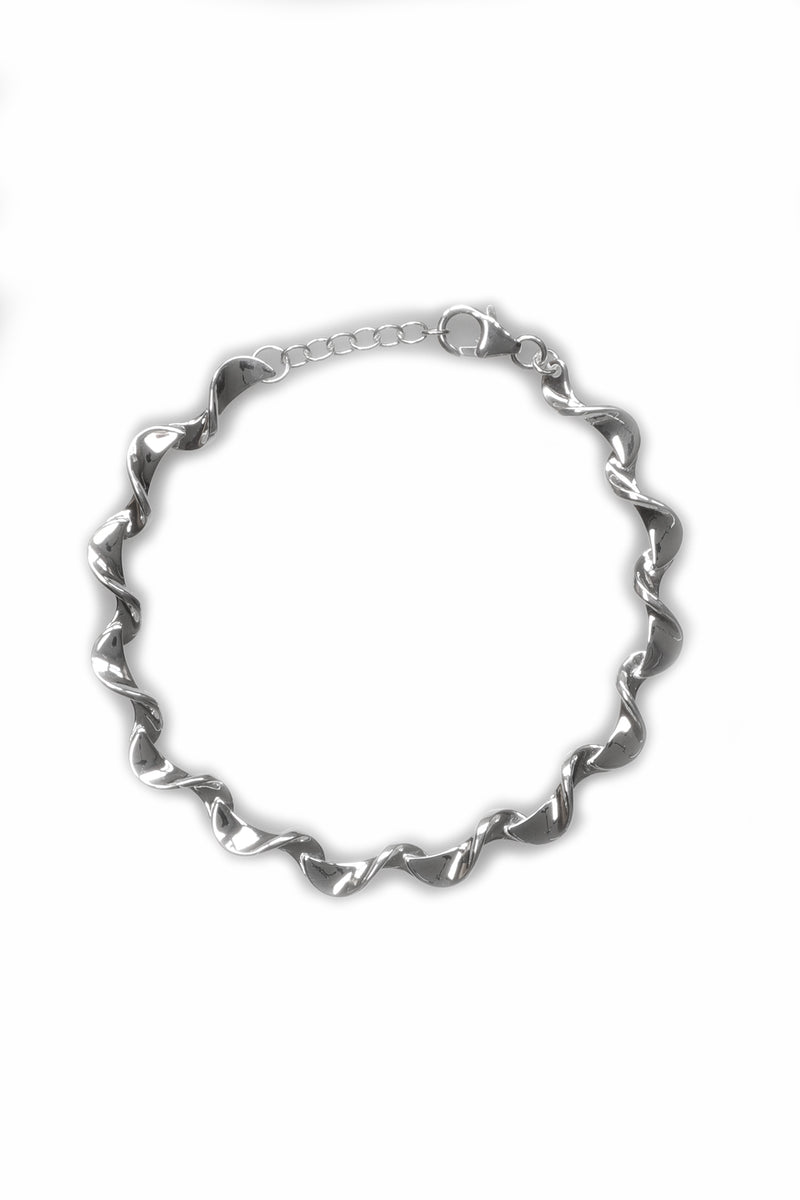 Silver Small Waves Bracelet