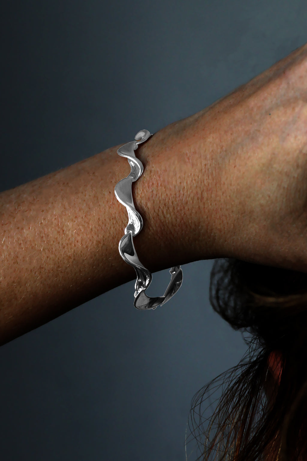 Silver Waves Bracelet